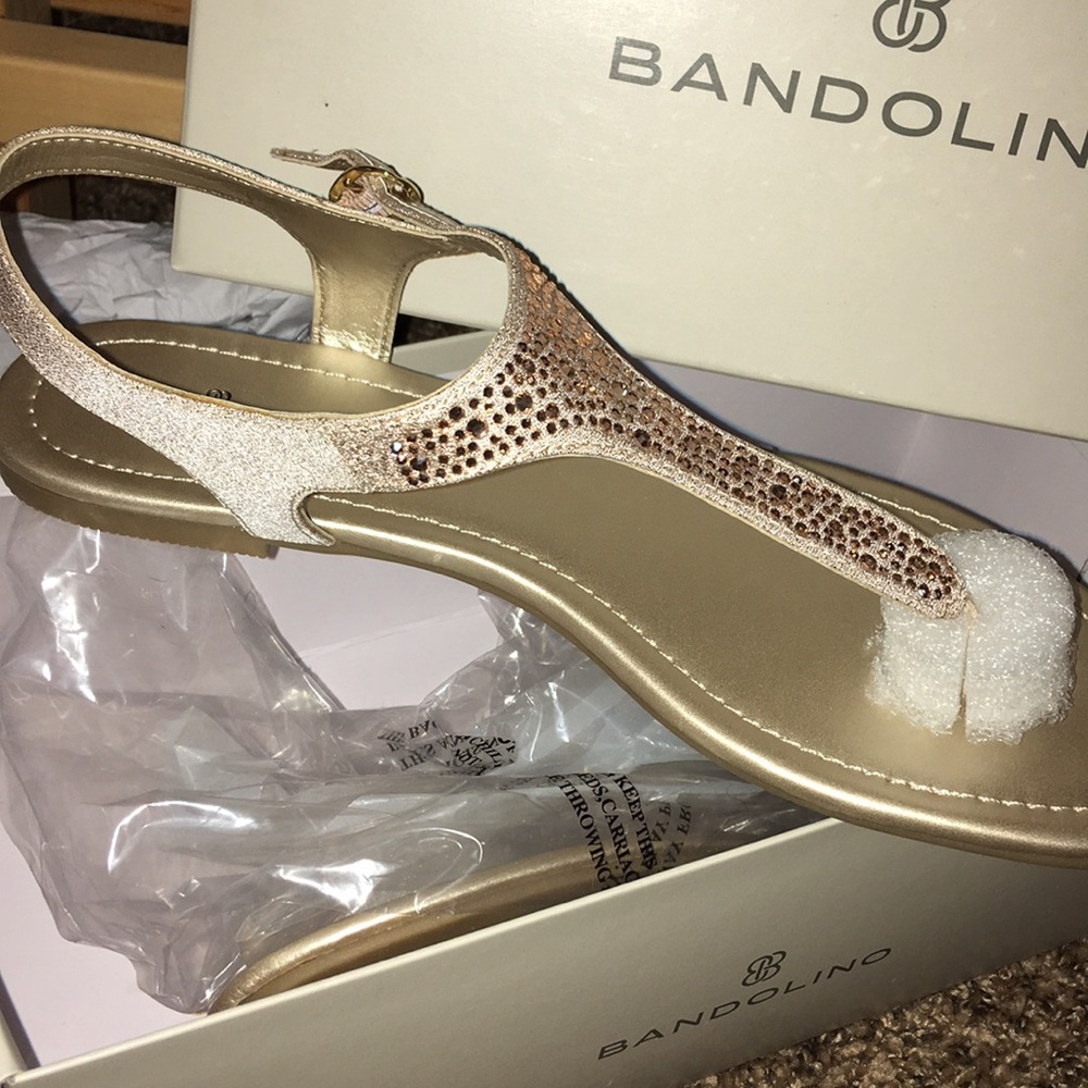 Brand new rose gold sandals.